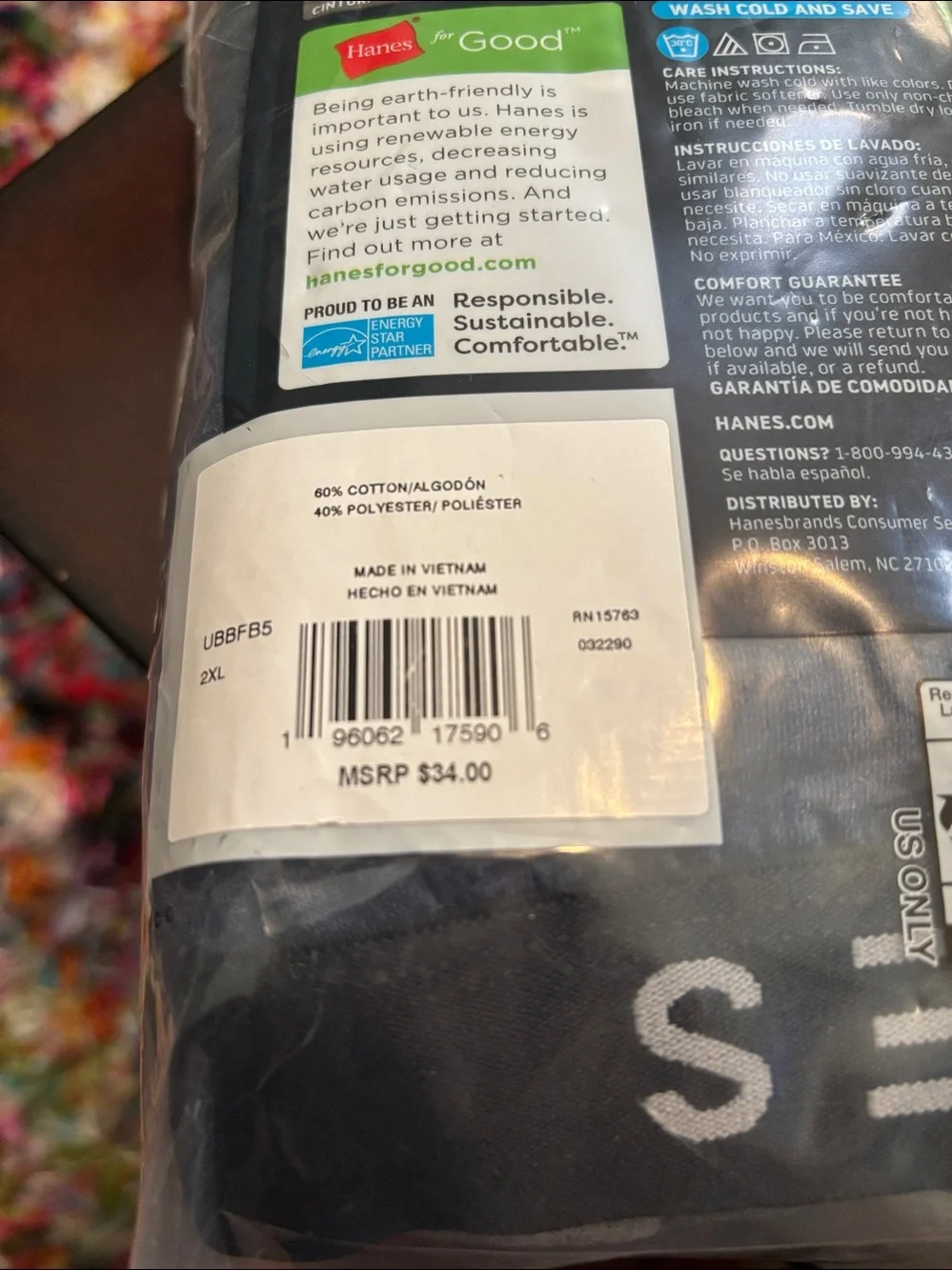 Hanes 5-Pack Tagless Comfort Flex Waist Briefs - Gray, Black, 3 Blues NWT